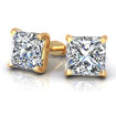 1.50CT princess cut diamonds stud earrings , picture number 1