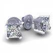 0.25CT princess cut diamonds stud earrings , picture number 0