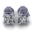 0.25CT princess cut diamonds stud earrings , picture number 1