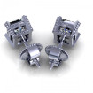 2.00CT princess cut diamonds stud earrings , picture number 2