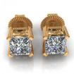 0.25CT princess cut diamonds stud earrings , picture number 1
