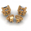 0.25CT princess cut diamonds stud earrings , picture number 2