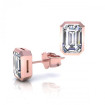 0.25CT emerald cut diamonds stud earrings , picture number 2