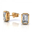 0.50CT emerald cut diamonds stud earrings , picture number 0