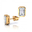 0.50CT emerald cut diamonds stud earrings , picture number 2