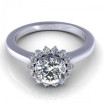 0.55CT round cut diamonds halo rings , picture number 1