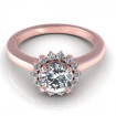 0.55CT round cut diamonds halo rings , picture number 1