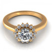 0.65CT round cut diamonds halo rings , picture number 1
