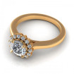 0.65CT round cut diamonds halo rings , picture number 2