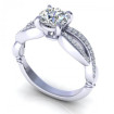 0.75CT round cut diamonds engagement ring , picture number 1