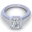 0.65CT emerald and round cut diamonds engagement ring , picture number 0