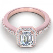 1.10CT emerald and round cut diamonds engagement ring , picture number 1