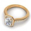 1.80CT emerald and round cut diamonds engagement ring , picture number 2