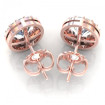 0.70CT oval and round cut diamonds stud earrings , picture number 2