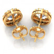 0.70CT oval and round cut diamonds stud earrings , picture number 2