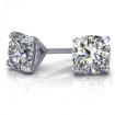 0.50CT cushion cut diamonds stud earrings , picture number 1