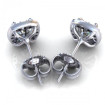1.10CT cushion and round cut diamonds stud earrings , picture number 2
