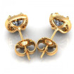 0.90CT cushion and round cut diamonds stud earrings , picture number 2