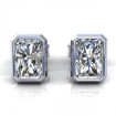 0.80CT radiant cut diamonds stud earrings , picture number 0