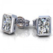 0.25CT radiant cut diamonds stud earrings , picture number 1
