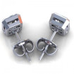 0.80CT radiant cut diamonds stud earrings , picture number 2