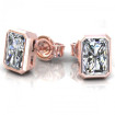 0.80CT radiant cut diamonds stud earrings , picture number 1