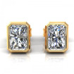 1.00CT radiant cut diamonds stud earrings , picture number 0