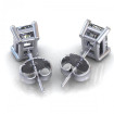 0.80CT radiant cut diamonds stud earrings , picture number 2