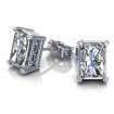 0.25CT radiant cut diamonds stud earrings , picture number 1