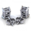 0.25CT radiant cut diamonds stud earrings , picture number 2