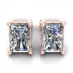 0.80CT radiant cut diamonds stud earrings , picture number 0
