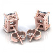 0.80CT radiant cut diamonds stud earrings , picture number 2