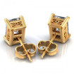 2.00CT radiant cut diamonds stud earrings , picture number 2
