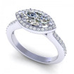0.65CT marquise and round cut diamonds engagement ring , picture number 0