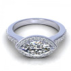 0.65CT marquise and round cut diamonds engagement ring , picture number 1