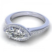 0.65CT marquise and round cut diamonds engagement ring , picture number 2