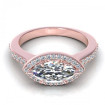 0.65CT marquise and round cut diamonds engagement ring , picture number 1