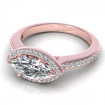 0.65CT marquise and round cut diamonds engagement ring , picture number 2