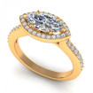 0.65CT marquise and round cut diamonds engagement ring , picture number 1