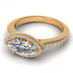 0.65CT marquise and round cut diamonds engagement ring , picture number 2