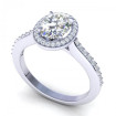 0.75CT oval and round cut diamonds engagement ring , picture number 1