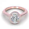 0.65CT oval and round cut diamonds engagement ring , picture number 1