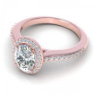 0.65CT oval and round cut diamonds engagement ring , picture number 2