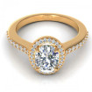 0.65CT oval and round cut diamonds engagement ring , picture number 1