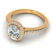1.30CT oval and round cut diamonds engagement ring , picture number 2