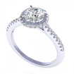 0.65CT round cut diamonds halo rings , picture number 0