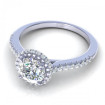 0.65CT round cut diamonds halo rings , picture number 2