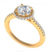 0.65CT round cut diamonds engagement ring , picture number 1