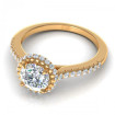 0.65CT round cut diamonds engagement ring , picture number 2