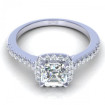 0.70CT ascher and round cut diamonds engagement ring , picture number 0
